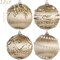 Champagne Satin Christmas Balls, Silk Christmas Tree Hanging Ornaments, Pack of 12 Luxury Shatterproof Xmas Tree Decorations Bulbs Set